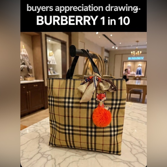 Michael Kors Birthday Bag ~Burberry Tote Bag 💝 One Buyer Will Win BurberryTote 🏅 - Picture 4 of 4